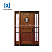 Fangda Left-Hand Inswing Speakeasy Rustic Doors with Sidelights